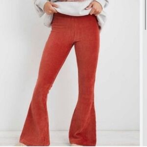 Aerie Women's Red Flared High-Waist Pants XS